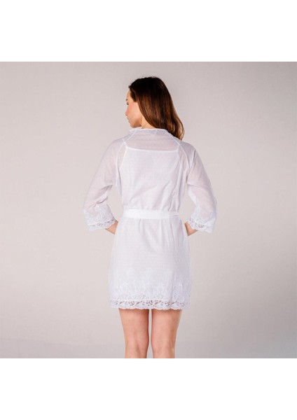 Pearl Dantelli Kadın Bride Gelin Sabahlığı fırsatları