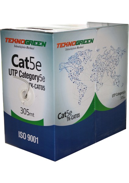 TK-CAT05 Utp 26 Awg Cat5 305 mt Network Kablosu Gri