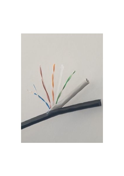 Cat6 500 mt 23 Awg Siyah Makaralı Outdoor Kablo