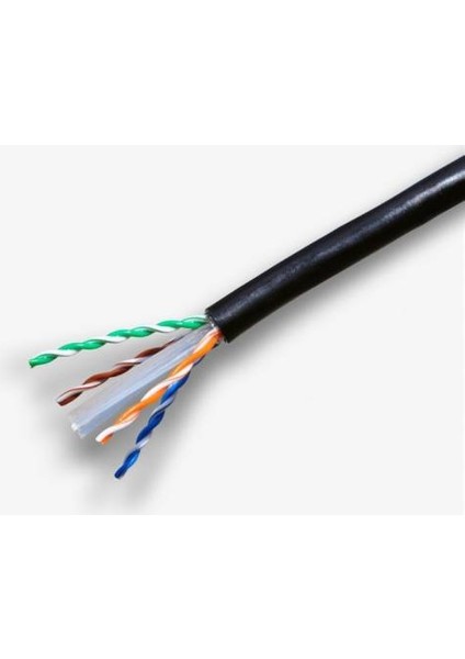 Cat6 500 mt 23 Awg Siyah Makaralı Outdoor Kablo fiyatları