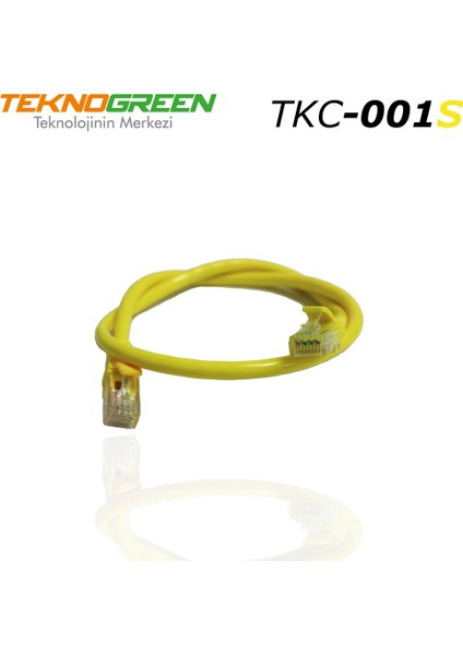 TKC-001S Utp Cat6 1 mt Sarı Patch Kablo