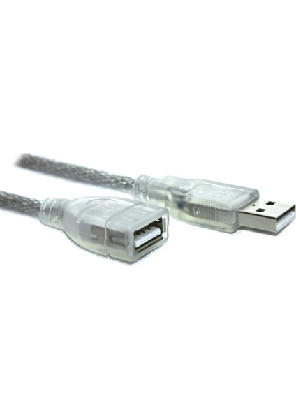 TKU-1005 USB 2.0 Şeffaf Uzatma Kablo 5 mt