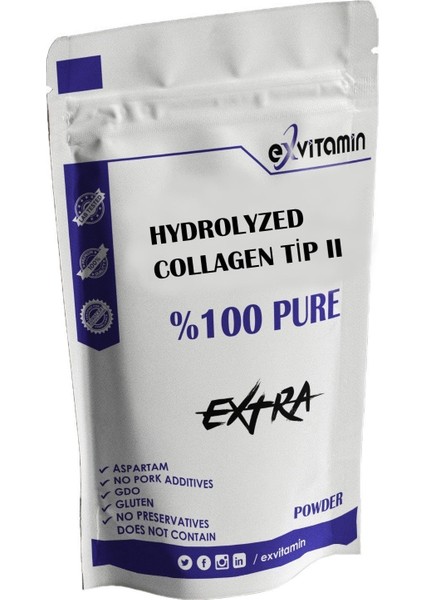 Toz Tip 2 Collagen Tip 2 Toz Pure 100GR