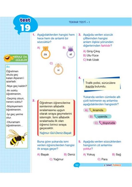 2.Sınıf İpuçlu Türkçe Yeni Nesil Soru Bankası