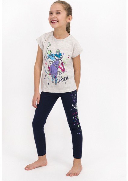 Uzun Taytlı Pijama Takımı Lacivert US879-G