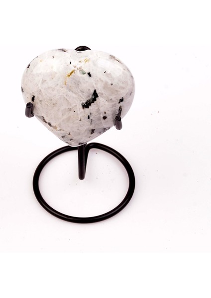 Ay Taşı Kalp Kütle - Metal Standlı - 136 Gr.