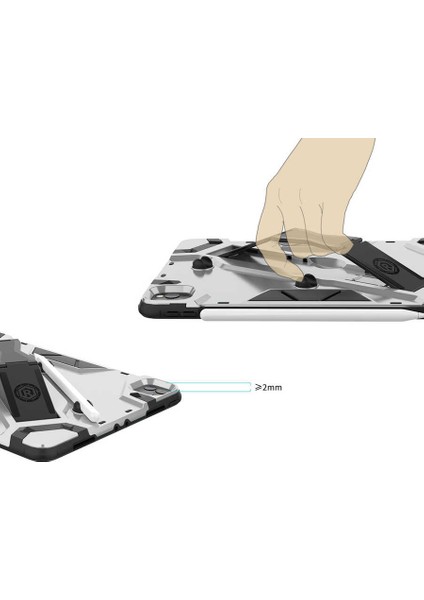 Aşksesuar Apple iPad Pro 11 2020 Tank Kılıf Defens 360 Tam Koruma Armour Zırhlı Standlı Kılıf Gri-Siyah fiyatları