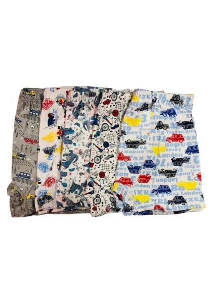 0254 Erkek Çocuk Empirme Desenli Boxer 12 Adet