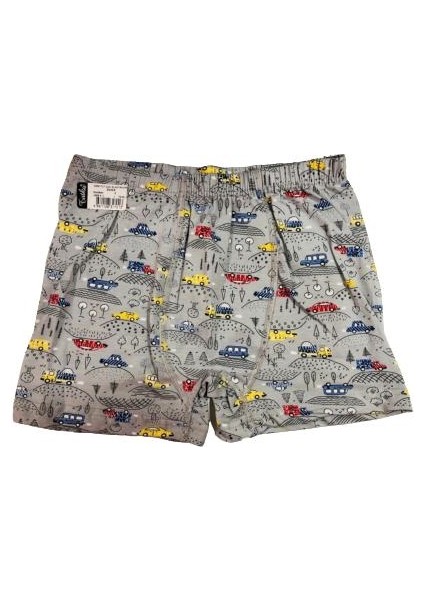 0254 Erkek Çocuk Empirme Desenli Boxer 12 Adet