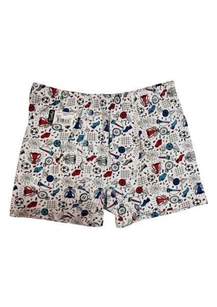 0254 Erkek Çocuk Empirme Desenli Boxer 12 Adet