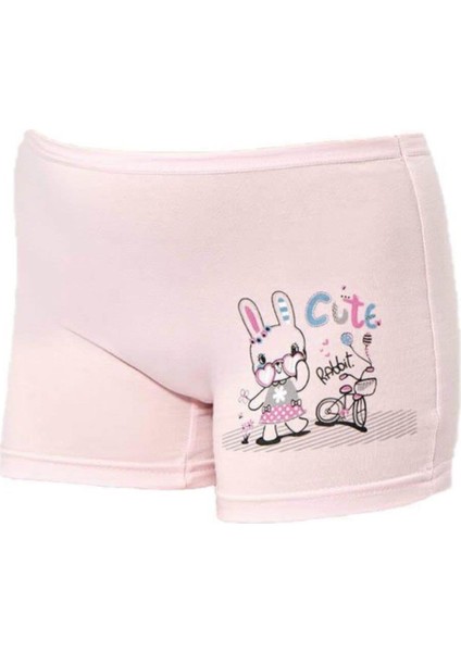 Kız Çocuk Baskılı Likralı Boxer 12 Adet - 3409