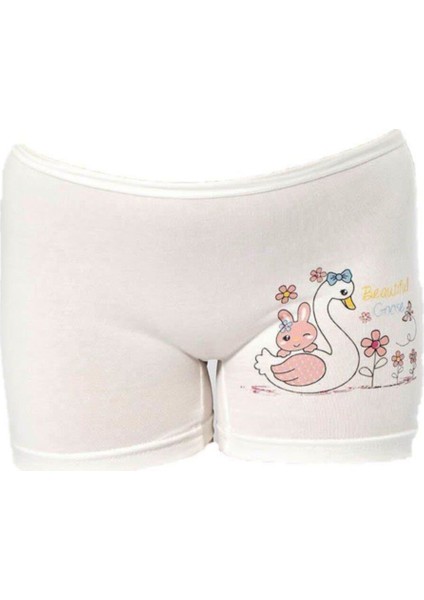 Kız Çocuk Baskılı Likralı Boxer 12 Adet - 3409