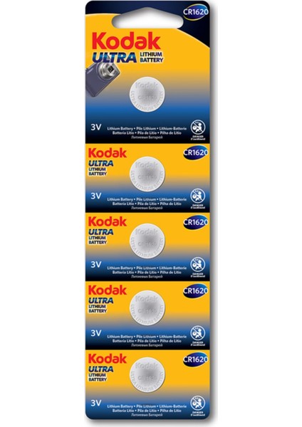 CR1620 Ultra Lityum 5'li Düğme Pil Ultra Lityum CR1620