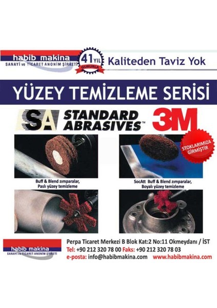 (5AD) Standard Abrasives Yüzey Iyileştirme Flap Diski 114,3MM