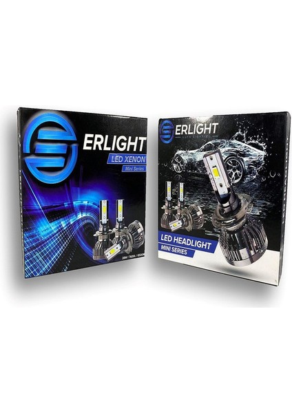 Erlight H1 Mini Slim LED Xenon Uzun Kısa 8000 Lümen 6500K