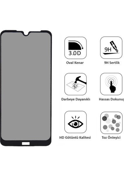 Xiaomi Redmi Note 8t Ekran Koruyucu Gizli Hayalet Cam Tam Kaplama