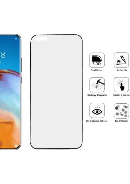 Huawei Mate 40 Pro Ekran Koruyucu Nano Tam Kaplama