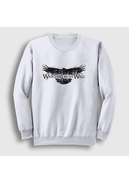 Unisex Beyaz Watchers Game Of Thrones Sweatshirt