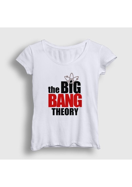 Kadın Beyaz Logo The Big Bang Theory T-Shirt