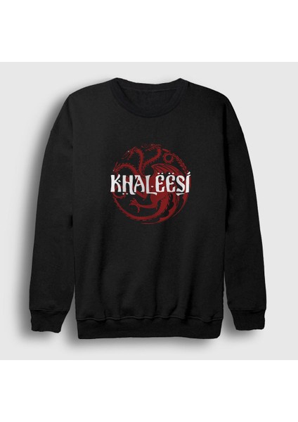Unisex Siyah Khaleesi Game Of Thrones Sweatshirt