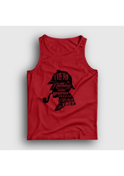 Unisex Kırmızı Fact Sherlock Holmes Atlet