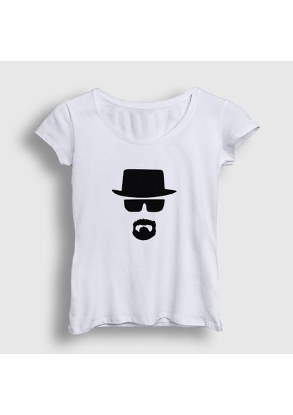 Kadın Beyaz Silhouette Breaking Bad T-Shirt