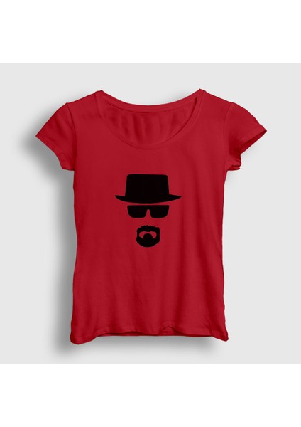 Kadın Kırmızı Silhouette Breaking Bad T-Shirt