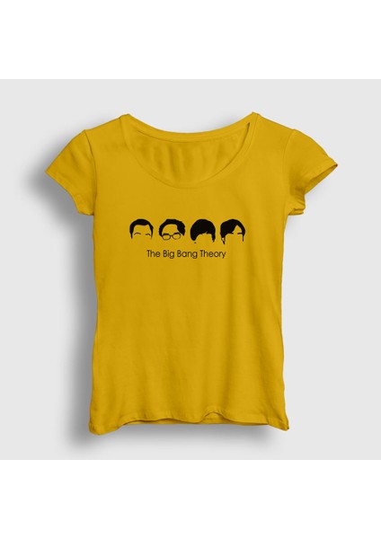Kadın Sarı Heads The Big Bang Theory T-Shirt