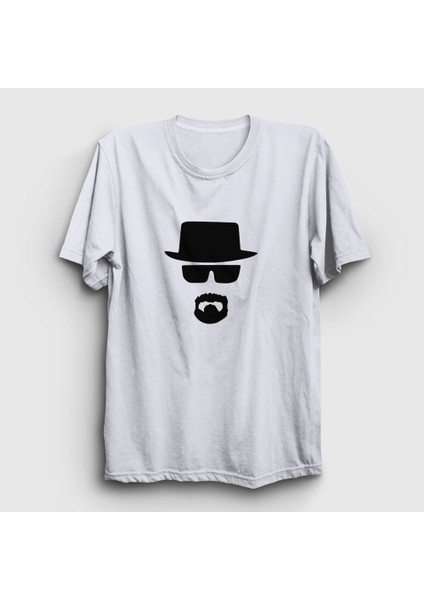 Unisex Beyaz Silhouette Breaking Bad T-Shirt