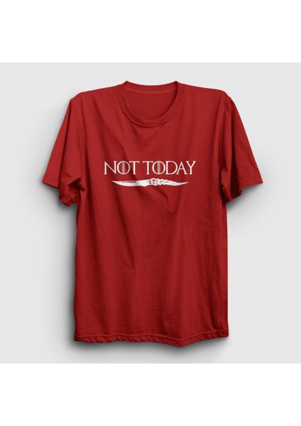 Unisex Kırmızı Not Today Game Of Thrones T-Shirt