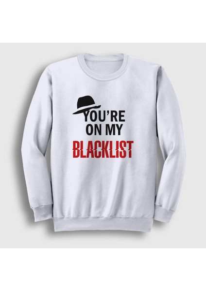 Unisex Beyaz My The Blacklist Sweatshirt