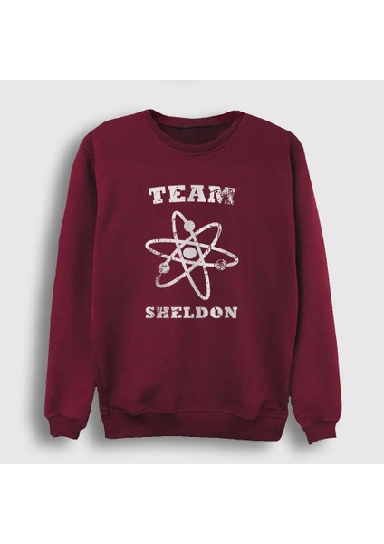 Unisex Bordo Team Sheldon The Big Bang Theory Sweatshirt