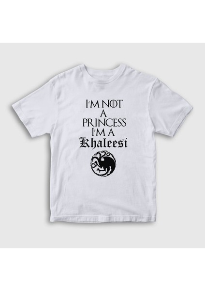 Unisex Çocuk Beyaz Princess Game Of Thrones T-Shirt