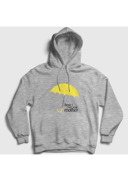 Unisex Gri Umbrella How I Met Your Mother Kapüşonlu Sweatshirt
