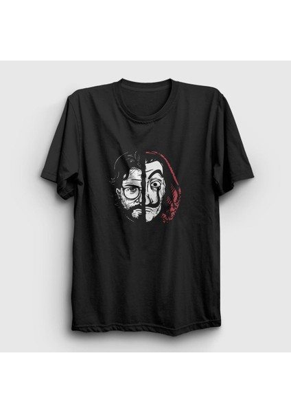 Unisex Siyah Professor La Casa De Papel T-Shirt