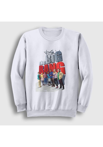 Unisex Beyaz The Big Bang Theory Sweatshirt