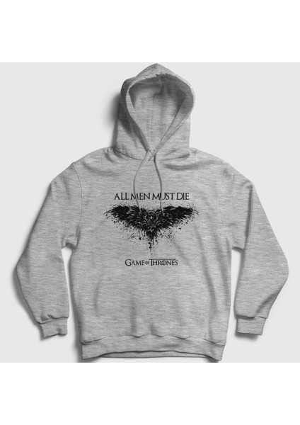 Unisex Gri Die Game Of Thrones Kapüşonlu Sweatshirt