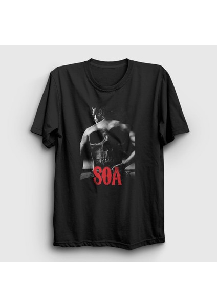 Unisex Siyah Soa Sons Of Anarchy T-Shirt
