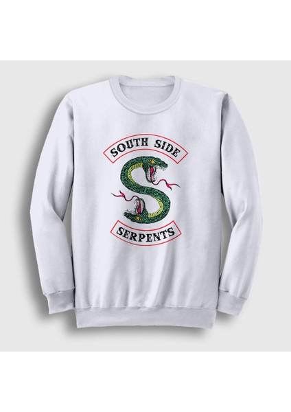 Unisex Beyaz South Side Serpents Riverdale Sweatshirt