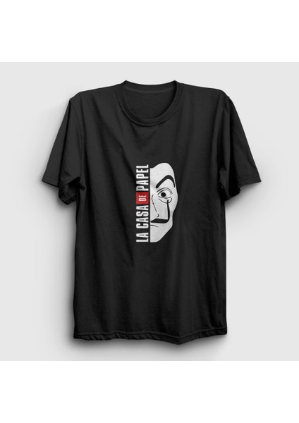 Unisex Siyah Mask V2 La Casa De Papel T-Shirt