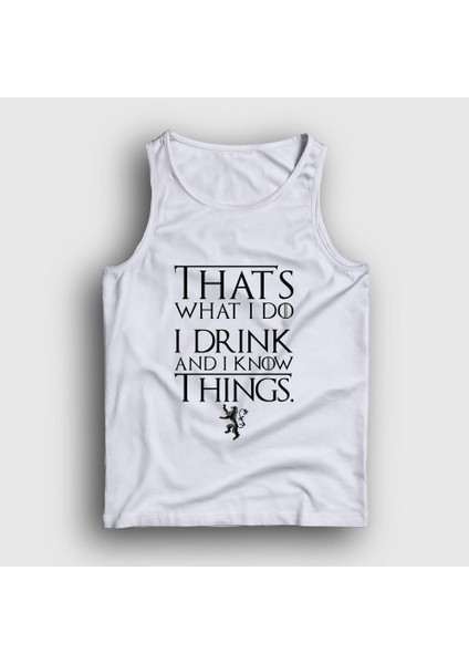 Unisex Beyaz Drink Game Of Thrones Atlet