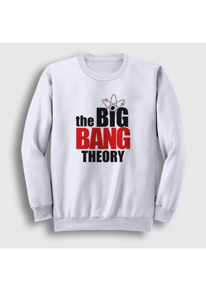 Unisex Beyaz Logo The Big Bang Theory Sweatshirt