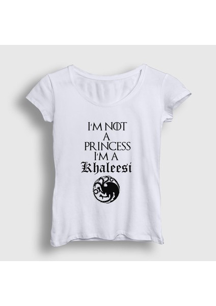 Kadın Beyaz Princess Game Of Thrones T-Shirt