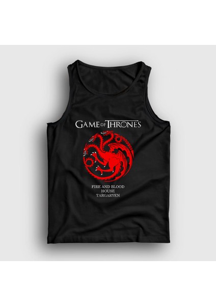 Unisex Siyah Targaryen Game Of Thrones Atlet