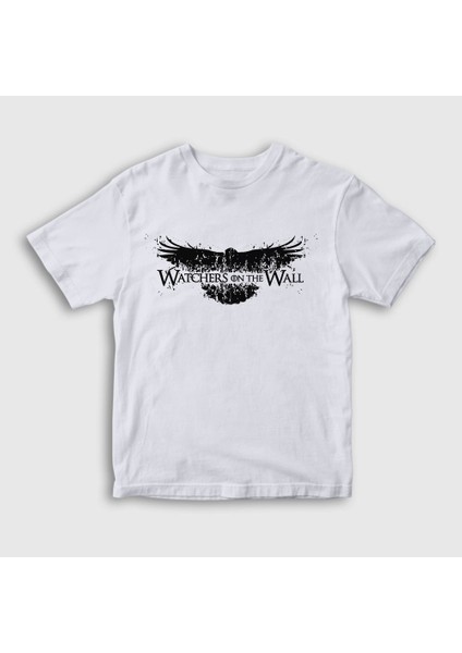 Unisex Çocuk Beyaz Watchers Game Of Thrones T-Shirt