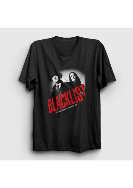Unisex Siyah Trust The Blacklist T-Shirt