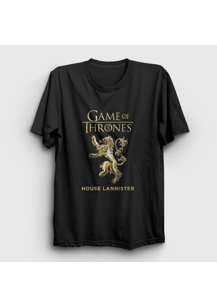 Unisex Siyah Lannister Game Of Thrones T-Shirt