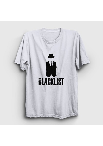 Unisex Beyaz Vest The Blacklist T-Shirt
