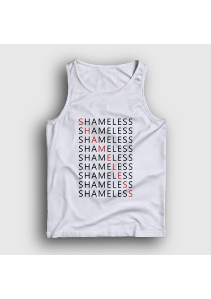 Unisex Beyaz Diagonal Shameless Atlet