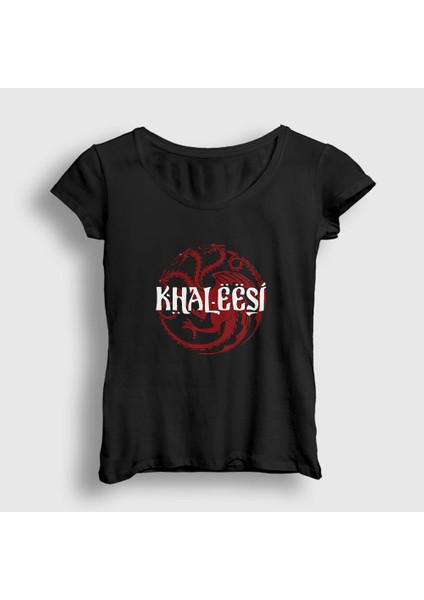 Kadın Siyah Khaleesi Game Of Thrones T-Shirt